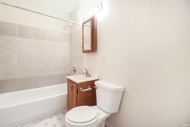517 S Chicago St, South Bend, IN 46619 - bathroom with toilet, shower / bathtub combination, and vanity