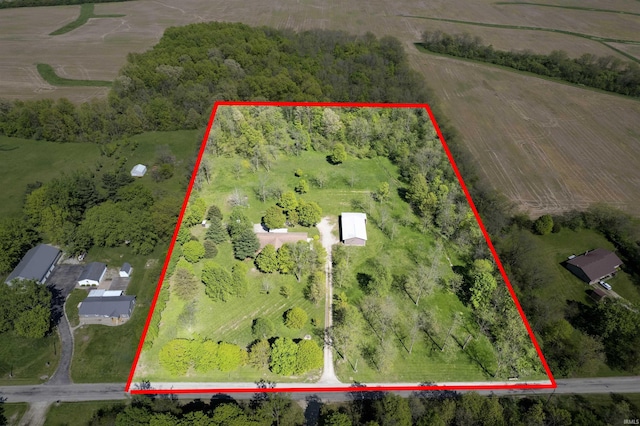 2105 N 100 W, Winchester, IN 47394 - overview of rural landscape featuring property boundaries highlighted