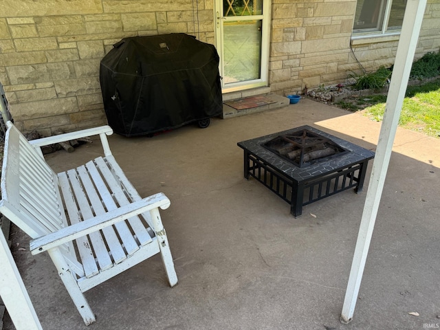 310 Edgeway Dr, Alexandria, IN 46001 - view of patio / terrace with an outdoor fire pit and grilling area