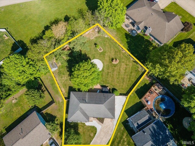 736 Paradise Ave, Lafayette, IN 47905 - aerial view of property and surrounding area with property parcel outlined