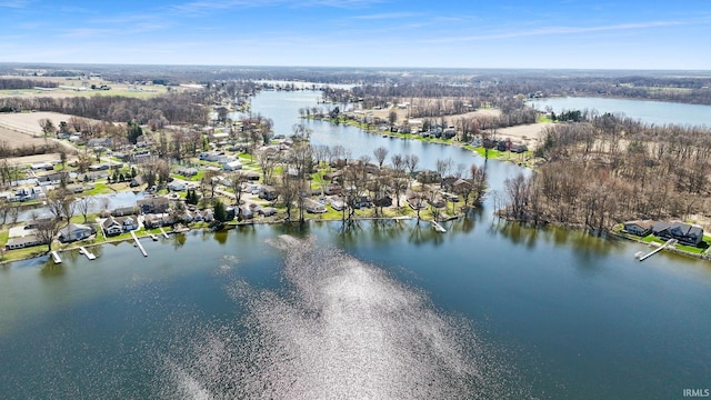 6540 S 070 E, Wolcottville, IN 46795 - aerial perspective of suburban area featuring a large body of water