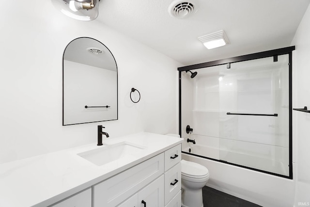 6540 S 070 E, Wolcottville, IN 46795 - bathroom with toilet, vanity, and bath / shower combo with glass door