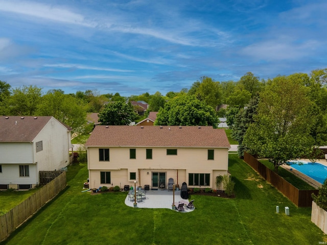 rear view of house with a patio area