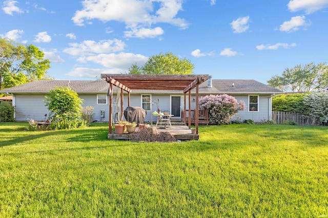2704 President Ln, Kokomo, IN 46902 - rear view of house with a pergola