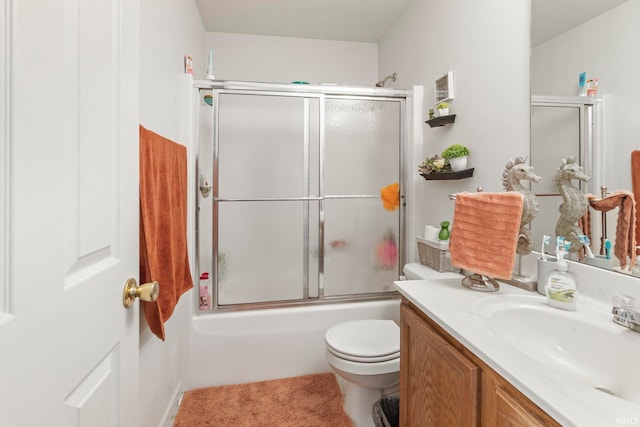 1927 Lighthouse Ln, Goshen, IN 46526 - full bath with vanity, bath / shower combo with glass door, and toilet