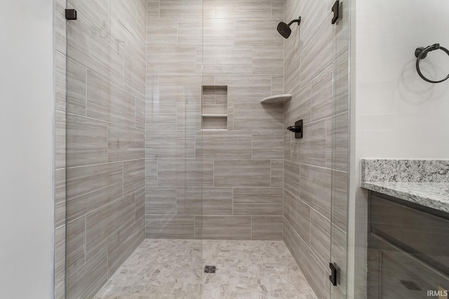 105 Parkerwood Ln, West Lafayette, IN 47906 - bathroom featuring a stall shower and vanity