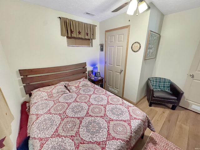 2548 N Letterman Rd, Paragon, IN 46166 - bedroom with wood finished floors and a ceiling fan