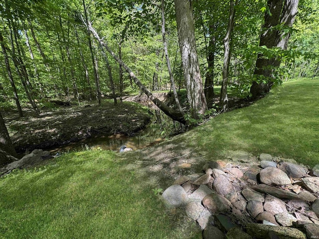 2548 N Letterman Rd, Paragon, IN 46166 - view of green lawn featuring a wooded view