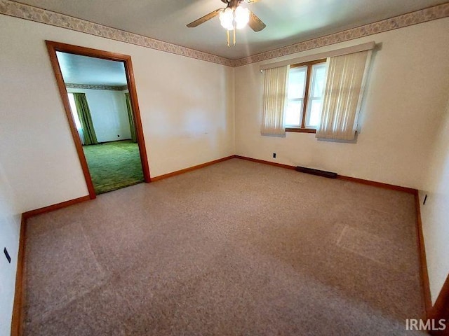 1800 N 350 W, Jasper, IN 47546 - carpeted spare room with ceiling fan and baseboards