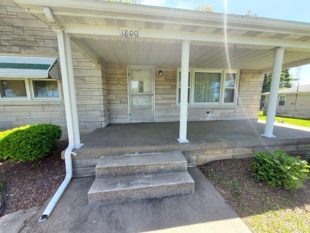 1800 N 350 W, Jasper, IN 47546 - view of exterior entry featuring covered porch