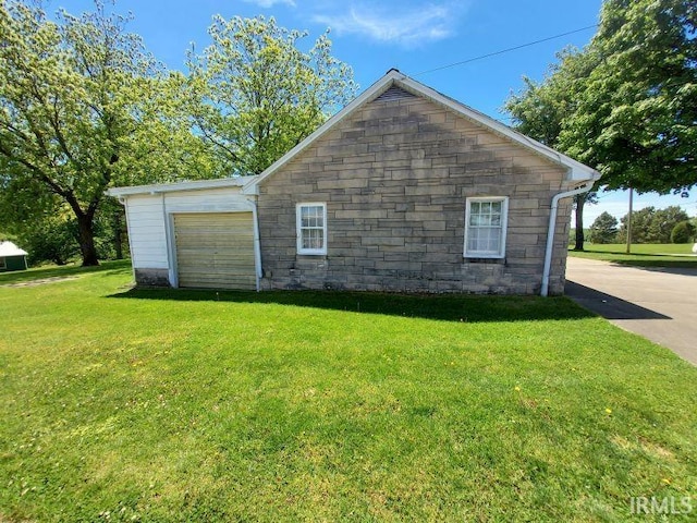 1800 N 350 W, Jasper, IN 47546 - view of property exterior with a yard and stone siding
