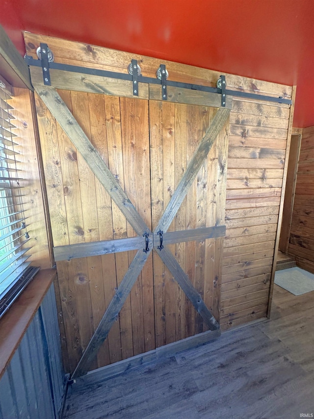 detailed view of wooden walls and wood finished floors