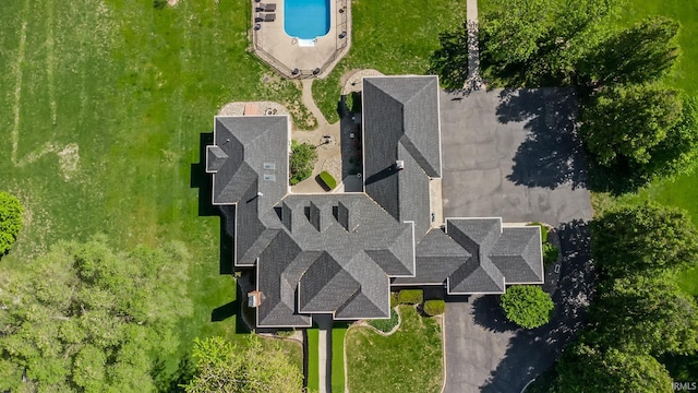 bird's eye view of a pool