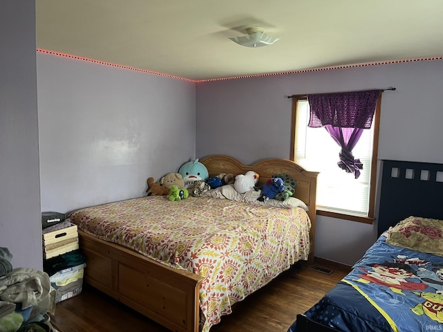 502 W Vantrees St, Washington, IN 47501 - bedroom featuring dark wood-style floors