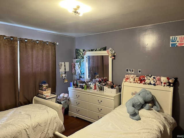 502 W Vantrees St, Washington, IN 47501 - bedroom featuring dark wood-type flooring