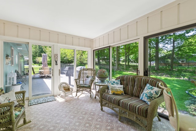 410 Longtree Ln, Logansport, IN 46947 - sunroom featuring outdoor lounge area, plenty of natural light, and carpet flooring