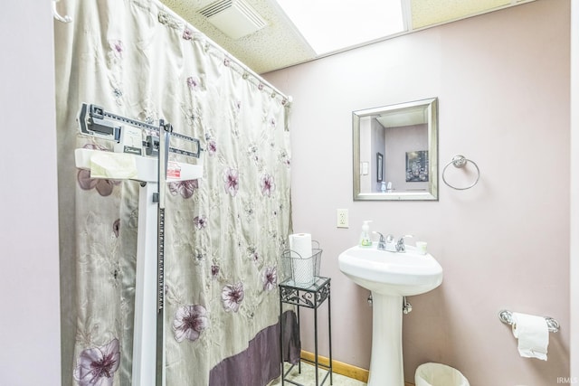 410 Longtree Ln, Logansport, IN 46947 - bathroom with a shower with shower curtain