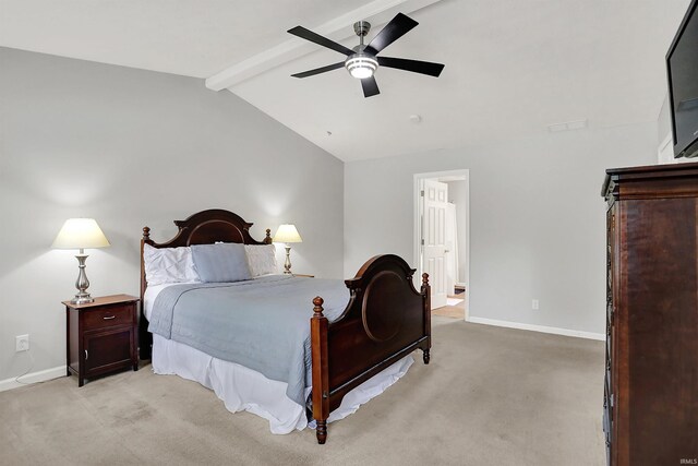 4113 S Hedgewood Ct, Bloomington, IN 47403 - bedroom with light colored carpet, baseboards, a ceiling fan, and ensuite bathroom