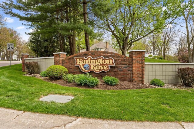 23306 Bluff Crest Dr, Elkhart, IN 46516 - community sign with a yard
