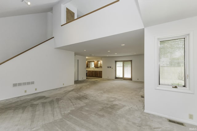 3400 W Riggin Rd Unit 6, Muncie, IN 47304 - unfurnished living room with light carpet