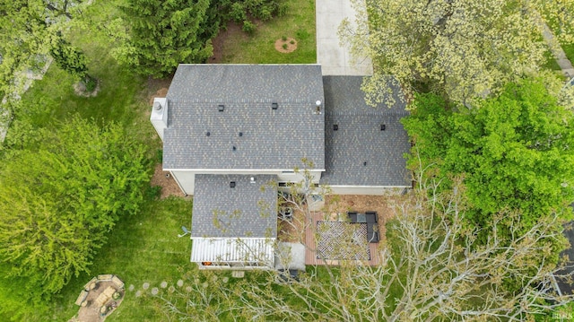 view from above of property