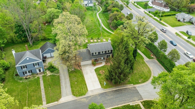 aerial perspective of suburban area