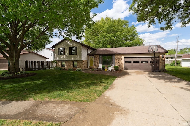 20 Gregory Ct, Lafayette, IN 47905 - split level home featuring an attached garage, brick siding, and concrete driveway
