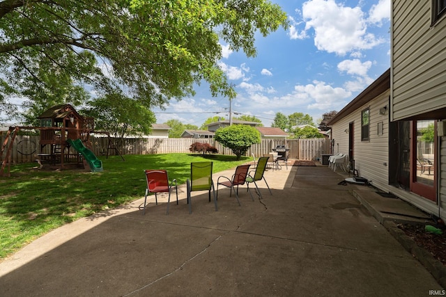 20 Gregory Ct, Lafayette, IN 47905 - view of patio / terrace with a playground