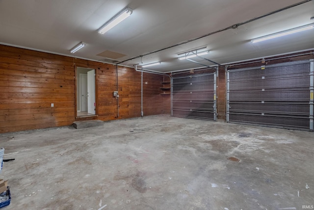 546 W Harrison, Wabash, IN 46992 - garage with wooden walls