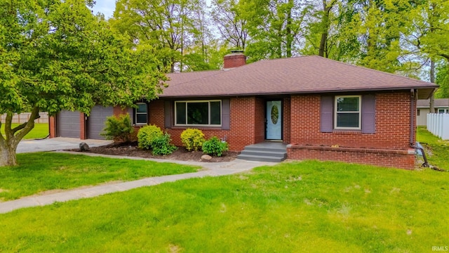 546 W Harrison, Wabash, IN 46992 - view of front of house featuring a chimney, brick siding, driveway, and a shingled roof
