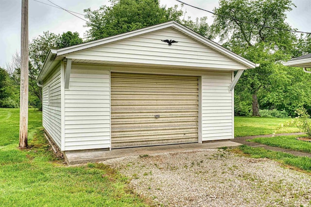 844 Old Plank Rd, Chandler, IN 47610 - detached garage featuring driveway