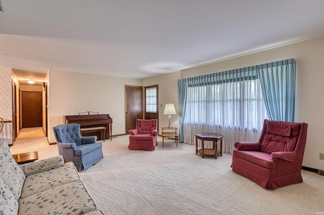844 Old Plank Rd, Chandler, IN 47610 - carpeted living area featuring baseboards