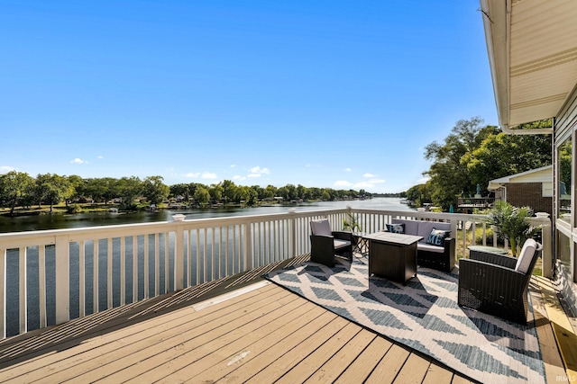 10140 Jefferson Rd, Osceola, IN 46561 - deck featuring outdoor lounge area and a water view