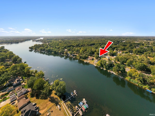 10140 Jefferson Rd, Osceola, IN 46561 - drone / aerial view of a heavily wooded area and a large body of water