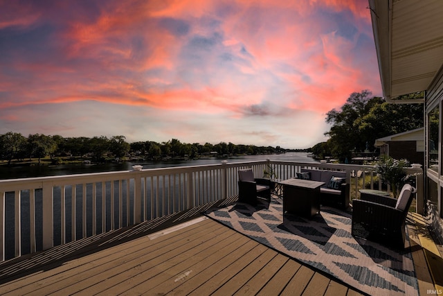 10140 Jefferson Rd, Osceola, IN 46561 - deck featuring a water view and an outdoor hangout area