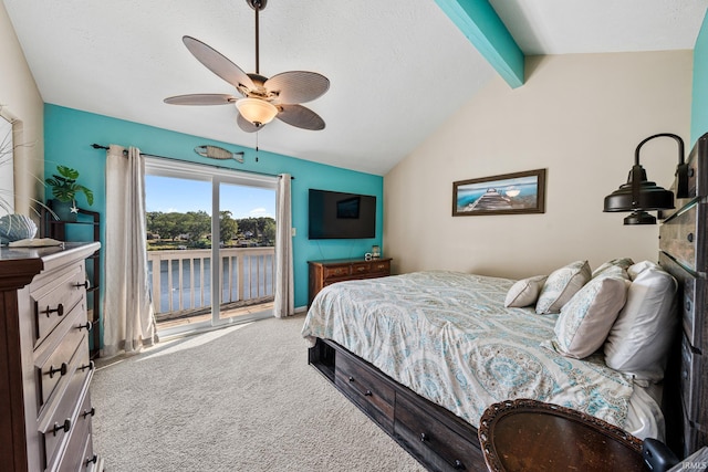 10140 Jefferson Rd, Osceola, IN 46561 - bedroom with access to exterior, carpet, and a ceiling fan