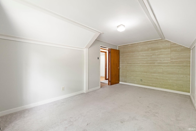 3430 Woodrow Ave, Fort Wayne, IN 46805 - additional living space with lofted ceiling, wooden walls, carpet floors, and baseboards
