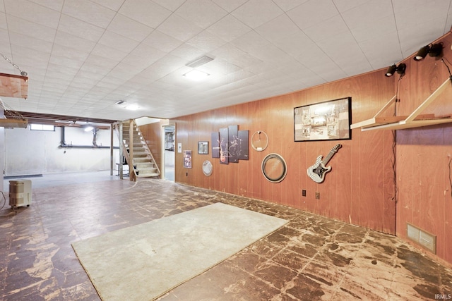 3430 Woodrow Ave, Fort Wayne, IN 46805 - basement featuring stairway and wooden walls