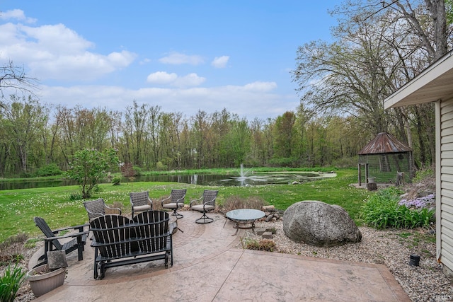 5480 E 900 N, Syracuse, IN 46567 - view of patio featuring a water view