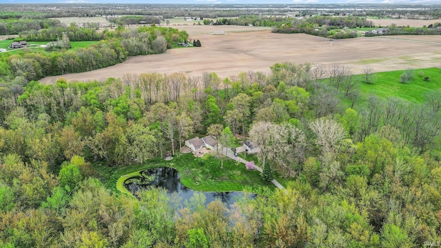 5480 E 900 N, Syracuse, IN 46567 - aerial overview of property's location featuring a nearby body of water and rural landscape