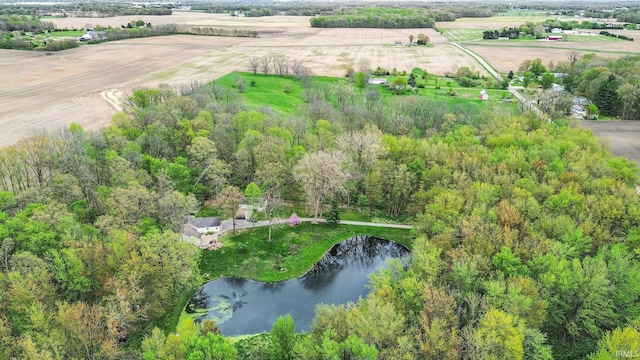 5480 E 900 N, Syracuse, IN 46567 - aerial overview of property's location with a nearby body of water and rural landscape