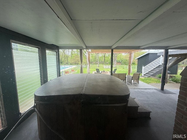 view of sunroom