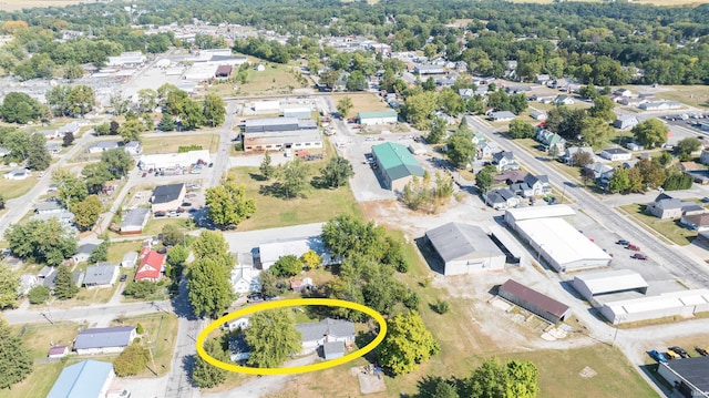 aerial perspective of suburban area