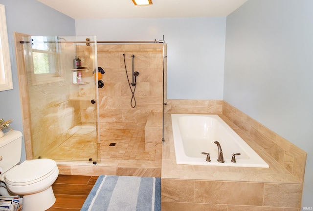 509 Mount Ashley Rd, Evansville, IN 47711 - bathroom with a bath, toilet, and a shower stall