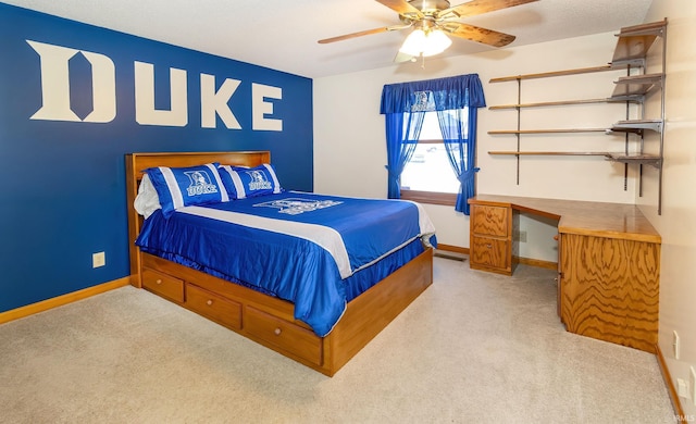 509 Mount Ashley Rd, Evansville, IN 47711 - bedroom featuring carpet flooring, baseboards, and a ceiling fan
