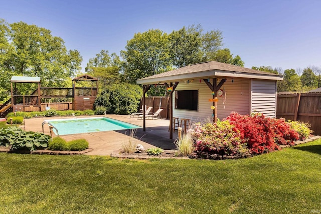 509 Mount Ashley Rd, Evansville, IN 47711 - view of swimming pool featuring a patio area and a gazebo