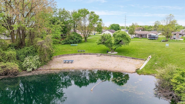 6114 Picacho Dr, Fort Wayne, IN 46825 - surrounding community featuring a lawn and a water view