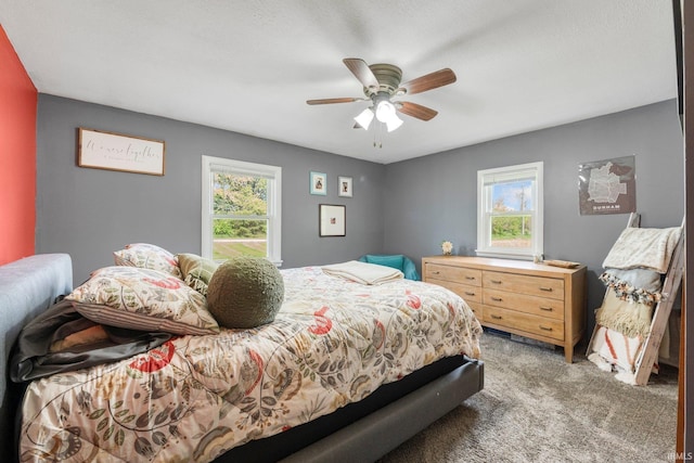 260 N 850 W-92 Rd, Pierceton, IN 46562 - bedroom featuring carpet and a ceiling fan