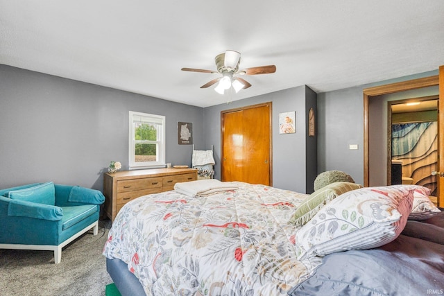 260 N 850 W-92 Rd, Pierceton, IN 46562 - bedroom with carpet flooring and a ceiling fan