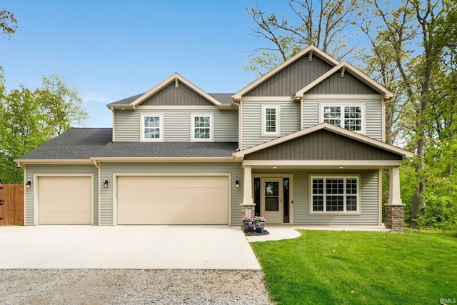 1004 Hathaway Rd, Fort Wayne, IN 46845 - craftsman-style home featuring concrete driveway, a porch, and an attached garage